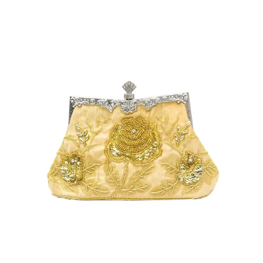 Vintage 1920S Beaded Evening Pearl Clutch - Sequin Handbag, Bridal :v